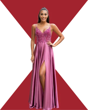 Vestido-largo-satén-pedrería-rosa