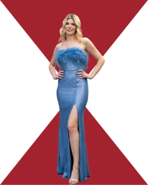 Vestido-largo-graduación-azul-lentejuelas-plumas